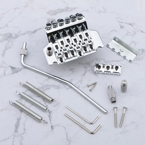 Miniatura 20 de Swhmc Floyd Rose - Puente de trémolo de bloqueo tipo rosa, puente dorado de 2 puntos para guitarra eléctrica y juego de piezas con barra para Strat