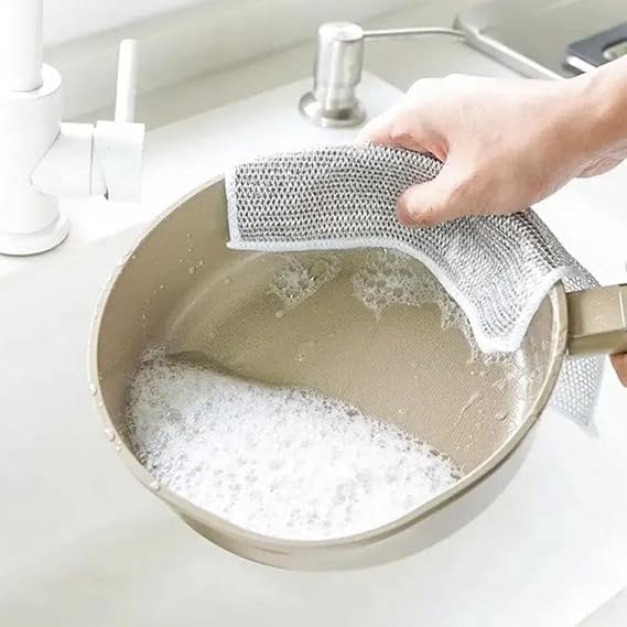 Orret Home 6 Reusable Stringed Dish Cloths, Tightness Dish Cloth, Dish Wire, Multi-Purpose Rubbing Cloth (6 Pieces)