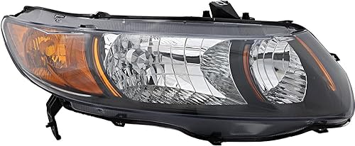 Compatible con Honda Civic Coupe faro faro 2006 2007 2008 2009 halógeno pasajero lado derecho