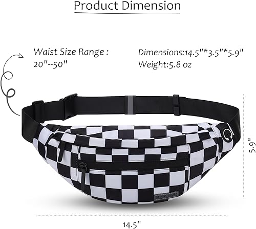 Miniatura 484 de MAXTOP - Cangurera cruzada grande con 4 bolsillos con cremallera, ideal para eventos deportivos, festivales, entrenamiento, viajes, correr y uso