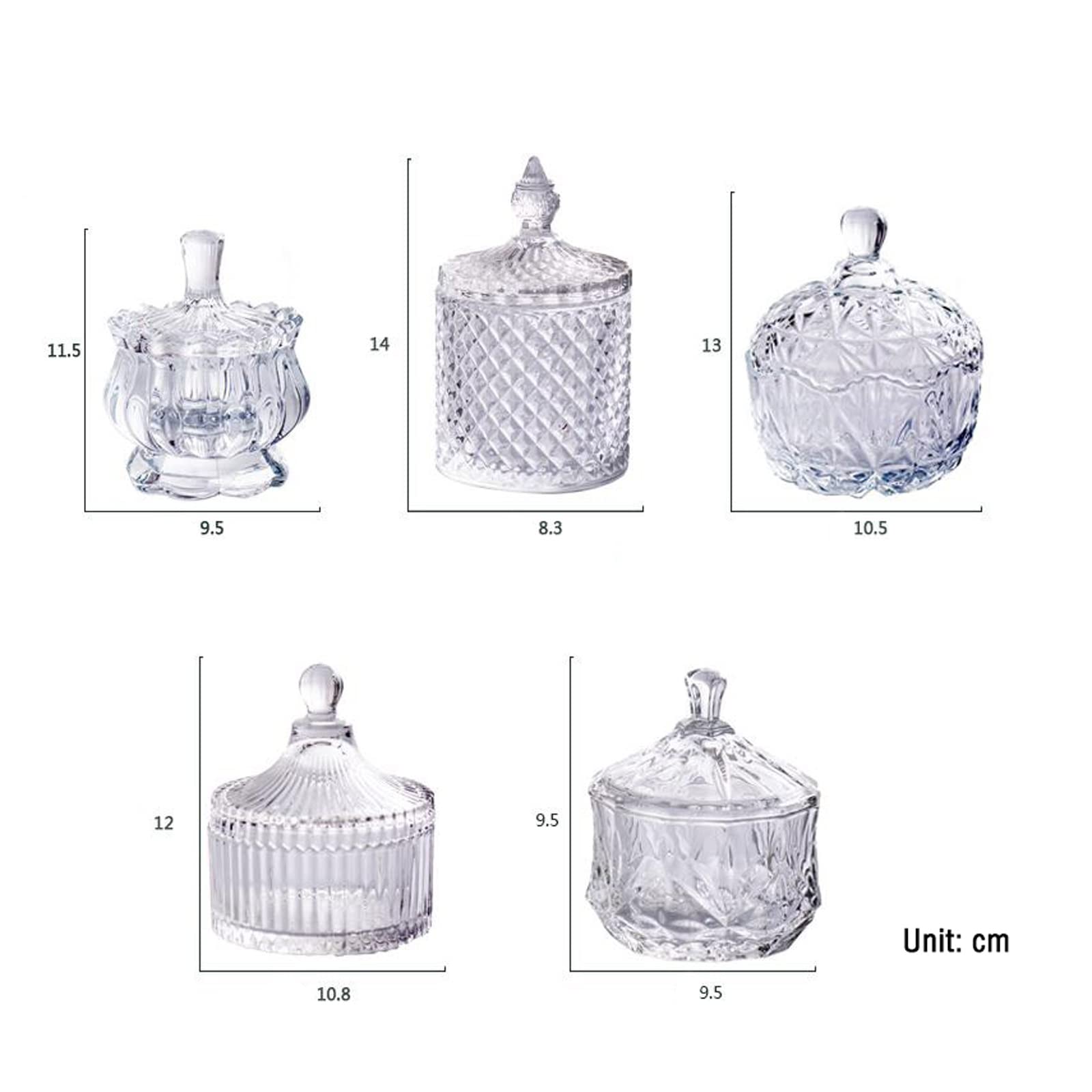 Zuckerschale Kristallglas Zucker Schüssel Süßigkeiten Tasse Kreative Wohnzimmer Candy Jar Getrocknete Obst Platte Zuckerschale Fruchtbecher mit Deckel Schmuckschatulle Zuckerdose ( Color : 004 )