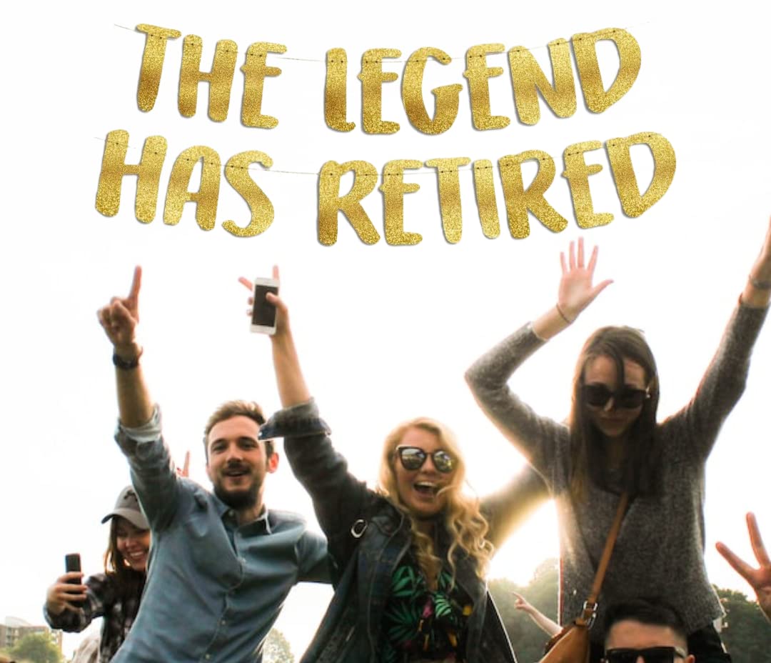 Funny Old Lives Still Matter Birthday Banner - Gold Glitter Retirement Party Decorations