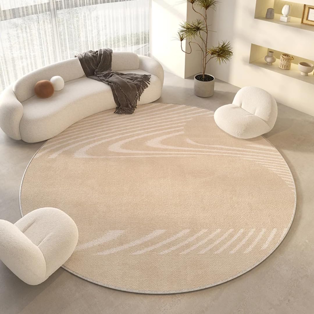 Tapis doux et moelleux pour chambre d'enfant et salon chaleureux tapis rond de 100 cm