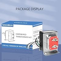 Vista 4 de Transformador de timbre de puerta de 24 V 40 VA, núcleo de cobre resistente para Ring Pro/2 y Nest Hello, fuente de alimentación cableada fácil