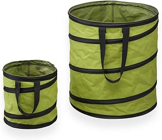 TrendLine Laub- und Grastonne Set 85 L und 15 l grün Gartenabfallbehälter