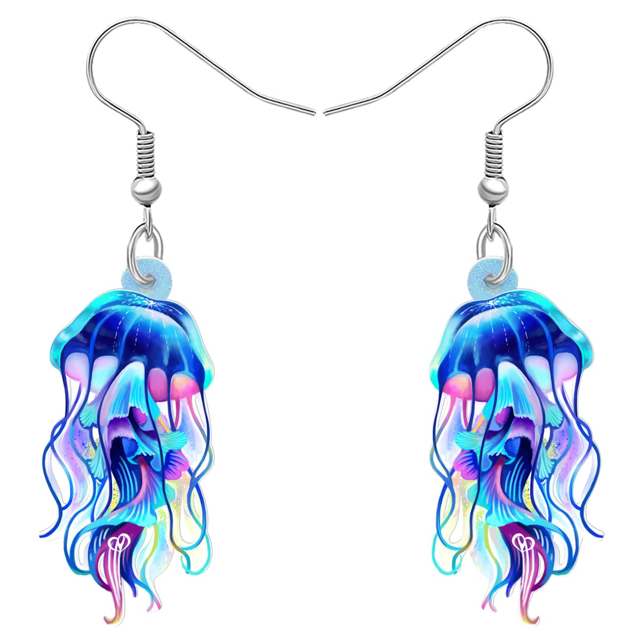DALANE Acryl niedlich Quallen Ohrringe Hängend Baumeln Ozean Tier Quallen Schmuck Geschenke für Damen Mädchen Dekor
