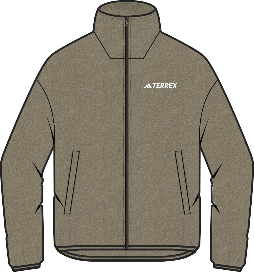 adidas mens Terrex Multi Essentials Full-zip Fleece Hiking Jacket - Image 5