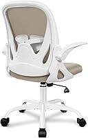 Vista 13 de Primy Silla de Oficina Ergonómica de Escritorio con Soporte Lumbar y Altura Ajustables, Silla Giratoria Transpirable de Malla