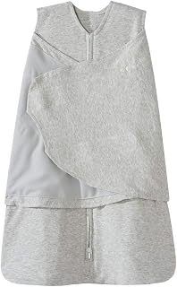 100% Cotton Sleepsack Swaddle, 3-Way Adjustable Wearable Blanket, TOG 1.5, Heather Gray, Newborn, 0-3 Months