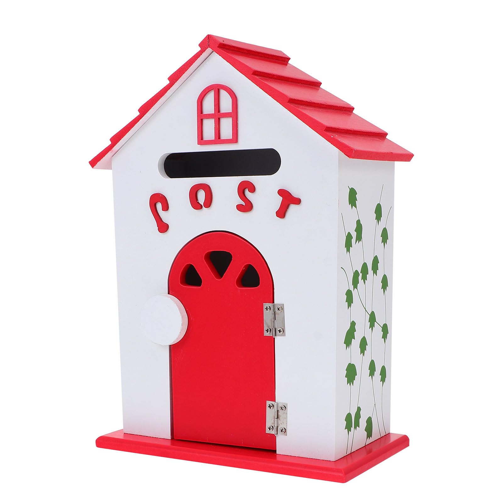 Buzón Escolar de Madera Rojo Montado en Pared para Cartas