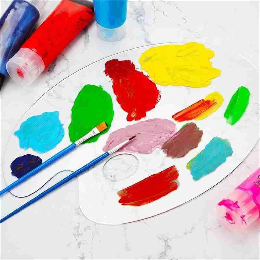 5pcs Acrylic Paint Palette Transparent Clear Gouache Tools Cleanup Watercolour Artist