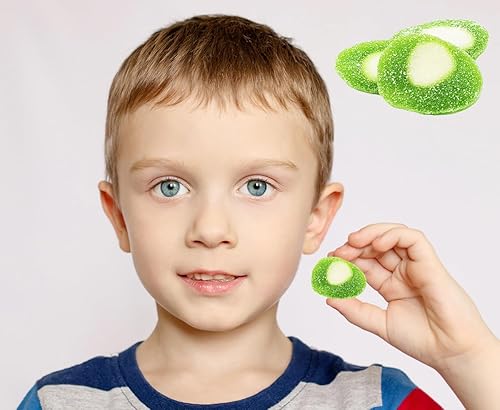 Miniatura 2 de Rebanadas de kiwi ácido, caramelo suave y masticable, sin grasa (4.4 libras a granel)