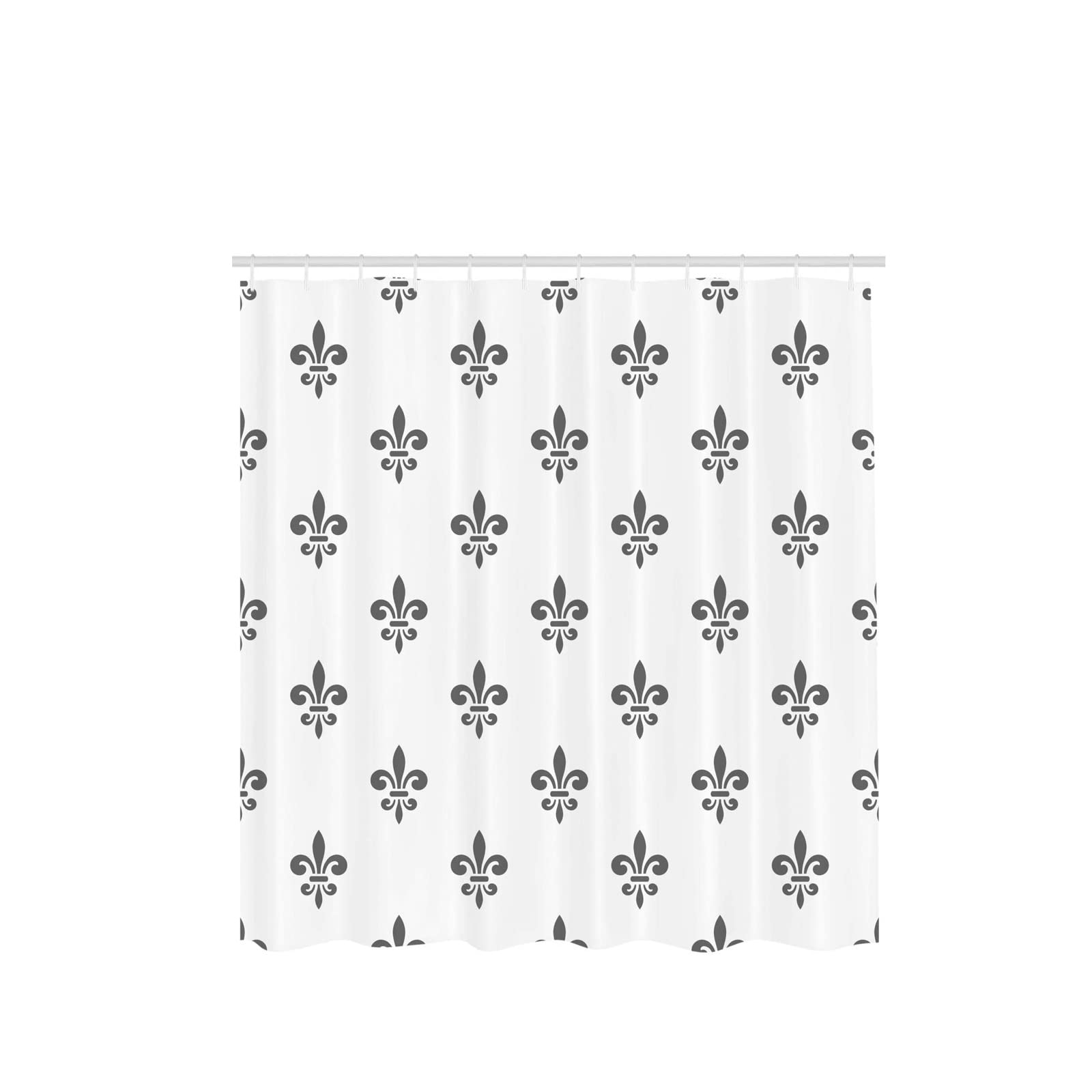 FLYEHI Cortinas para sala Shower Curtain Lily Simple Old Style Ornate Antiquity Abstract Bathroom Decor Set With Hook (Size : W180xH240cm)