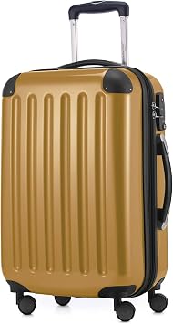 Hauptstadtkoffer - Alex - Hardshell Hand Luggage, Cabin Suitcase, 4 Double Wheels, TSA, 55 cm, 42 liters, Autumn Gold