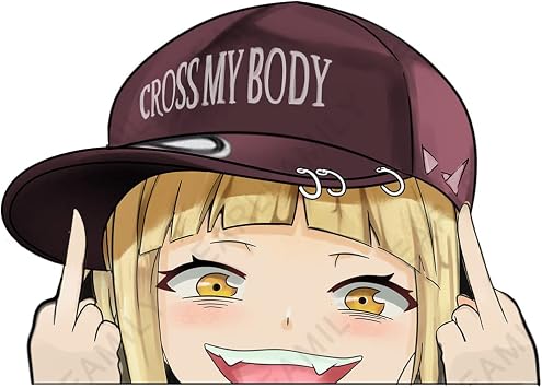 5.1 Anime Car Sticker for Cross My Body Peeker Windows Laptop Waterproof Funny Car Accessories Decal Sunscreen JDM RV Decor