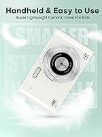 Vista 2 de Cámara digital para niños 1080P Cámara de vlog con 64GB, cordón, zoom 16X anti-shake, lector de tarjetas 44MP Cámara compacta portátil de punto