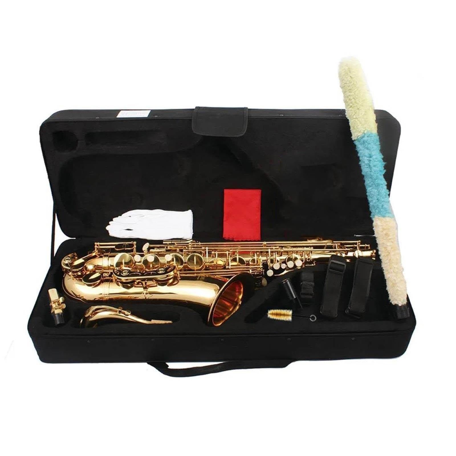 Saksofon Instrumenty Dęte Drewniane Złoty Saksofon Tenorowy Bb Flat