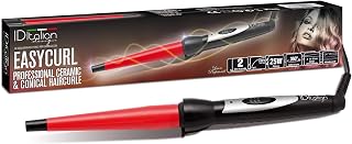 Italian Design - Easy Curl Rizador de Pelo Cónico Profesional - Tecnología de Calentamiento Rápido - Rizos Perfectos y Volumen Duradero - Ajuste de Temperatura - 35.5 x 4 x 6.5 cm