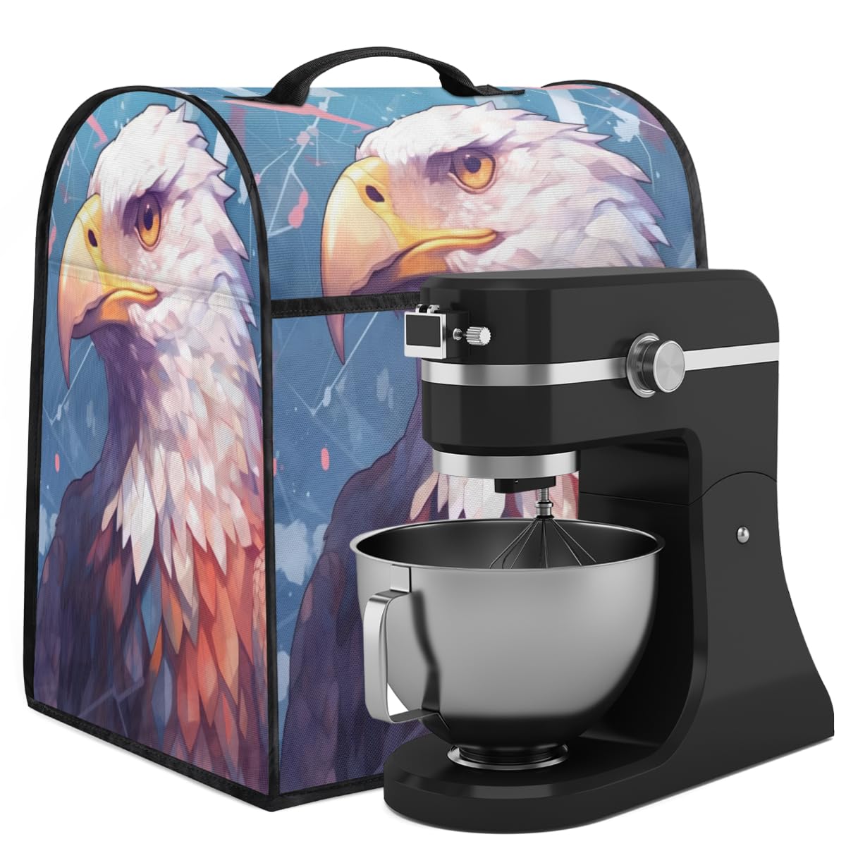 Coffee Maker Cover Watercolor Eagle Printing Kitchen Appliance Covers Small Appliance Covers Blender Cover Juicer Cover Dust Covers for Kitchen Appliances with Top Handle and Pockets,Washable,C455