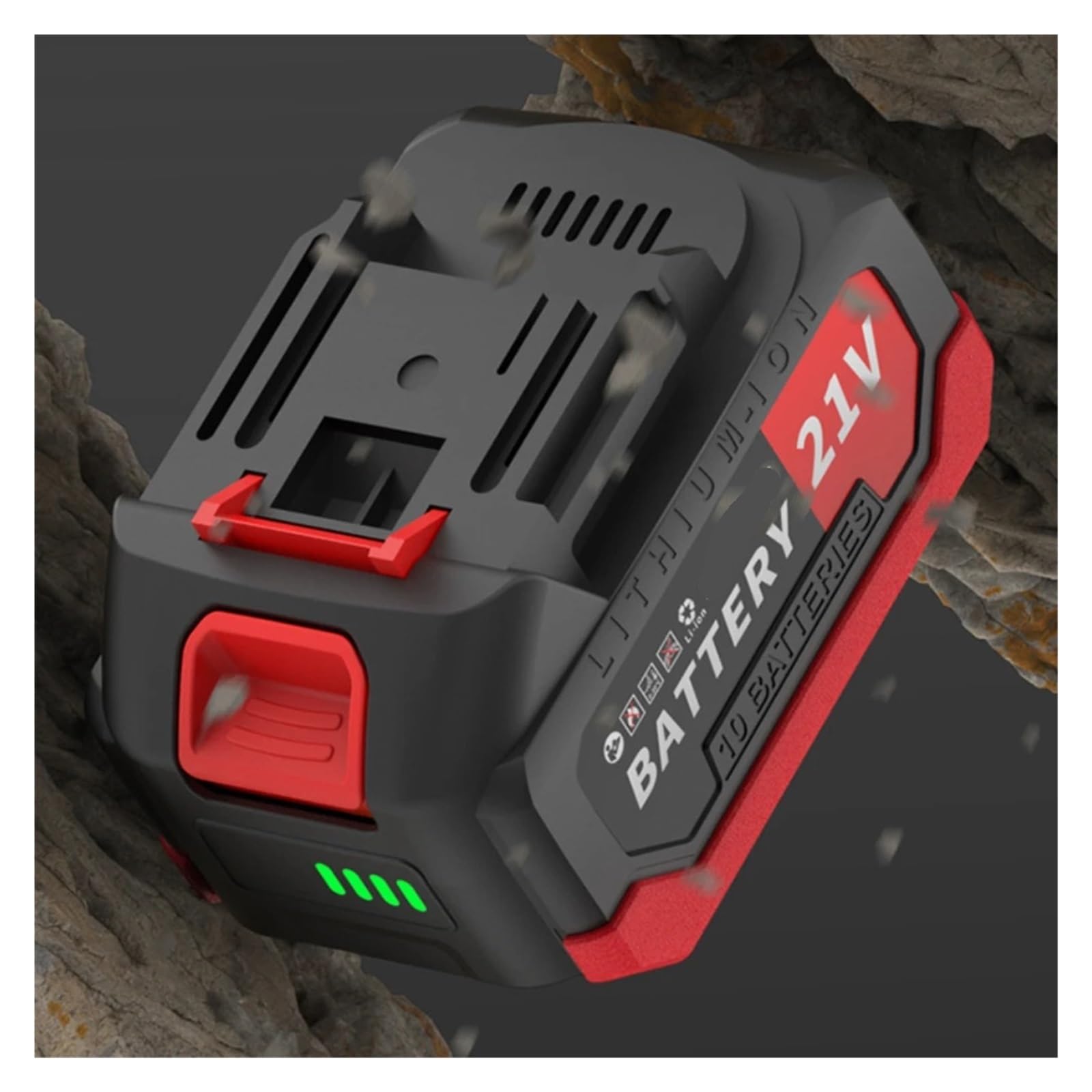 Batteria Ricaricabile Agli Ioni Di Litio Ad Alta Capacità 18V 21V 2.0Ah 4.0Ah Con Display Di Alimentazione, Compatibile Con Makita, Utensile Elettrico(2.0Ah X 1 - Charger)