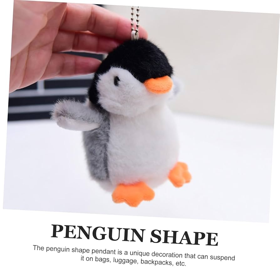 Amazon.co.jp: Alasum 2個 ペンギン ペンダント ぬいぐるみ