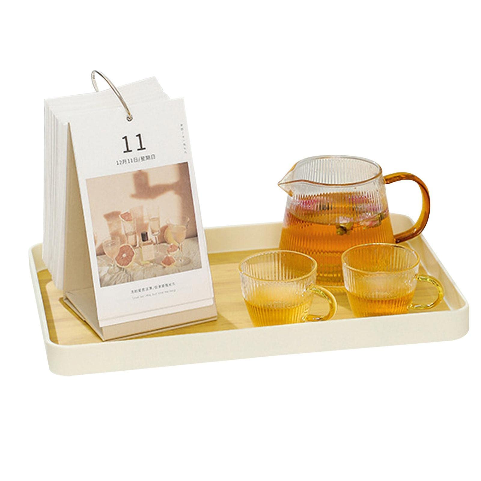 Food Serving Tray | Dinner Tray Dessert Server - Serving Plate Trays for Parties, Cafes, Homes, Offices, Dinner, Teas, Coffee, Sushi, Beverages, Desserts