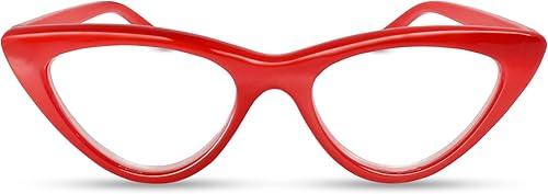 Lentes de lectura rojos de ojo de gato para mujer para lucir elegante, a la moda con alta visión, cómodas bisagras de resorte para todas las formas