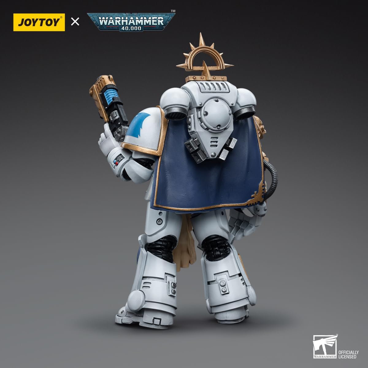 JOYTOY Warhammer 40K Action Figure Capitano Ultramarino Con Fucile Pesante - Scala 1/18, 12,6 Cm, Edizione Da Collezione
