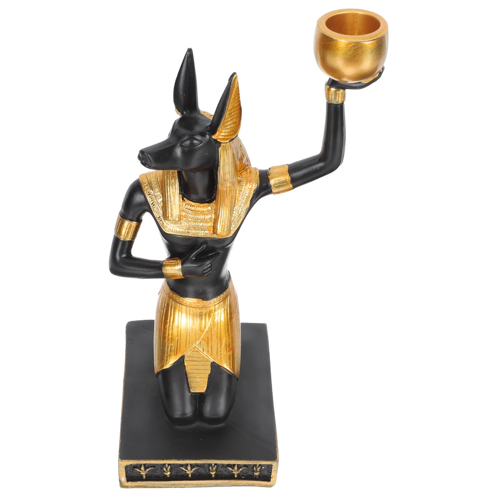 Bougeoir Anubis en résine pour illuminer vos repas de Noël