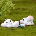 14 Pcs Mini Cute Cow Animal Figures Toy Cake Toppers, Miniature Cow Figurines Fairy Garden Moss Landscape DIY Terrarium Crafts Ornament, Cake Decoration Christmas Birthday Gift, gallery image