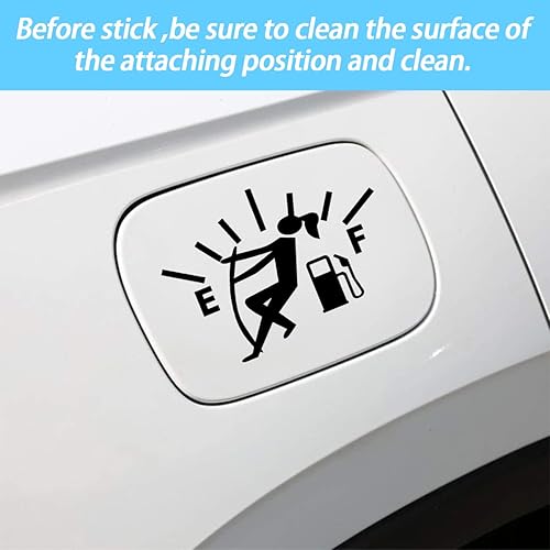 Miniatura 3 de Divertidas calcomanías de vinilo para automóvil, calcomanía para tapa de indicador de combustible de automóvil, calcomanías de cubierta de tanque de