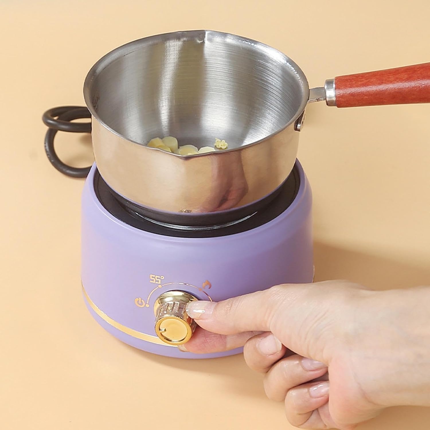 Cloudsell Wax Melter for Candle Making with 500ml SS Pouring Pot and Spoon Warmer Melts Wax Melting Machine Electric Wax Heater Portable Perfect for Begginers & Workshop 2
