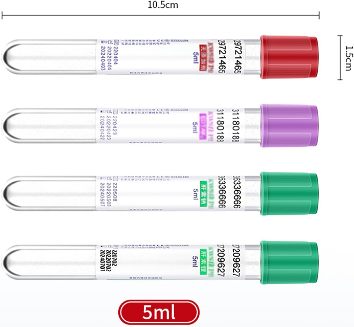 100 Provette Di Vetro Sottovuoto Per La Raccolta Del Sangue, Da 3 Ml, 5 Ml E 10 Ml, Con Tappo Giallo, Gel Separatore E Coagulante, Provette Da Centrifuga Da Laboratorio Ad Alta Visibilità Per Il