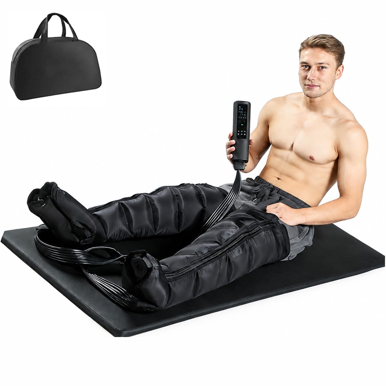 Massaggiatore Gambe a Compressione d'Aria 6 Zone Massaggio 8 Intensità