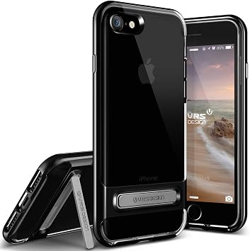 Vrs Design VRSCBEIP7 iPhone 8/ 7 Crystal Bumper K l f, Arka Kapak, Parlak Siyah