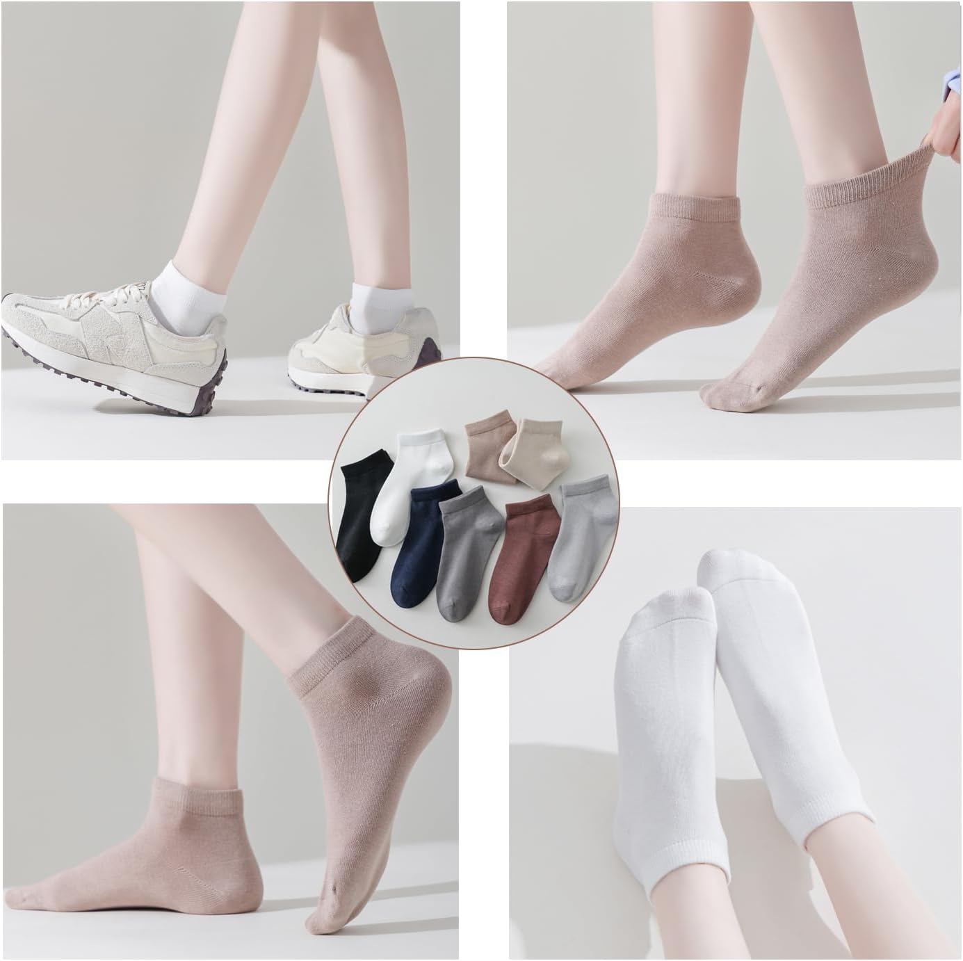 Marchare Womens Ankle Seamless Socks Thin Bamboo Viscose Dress Socks Low Cut Socks Soft Lightweight