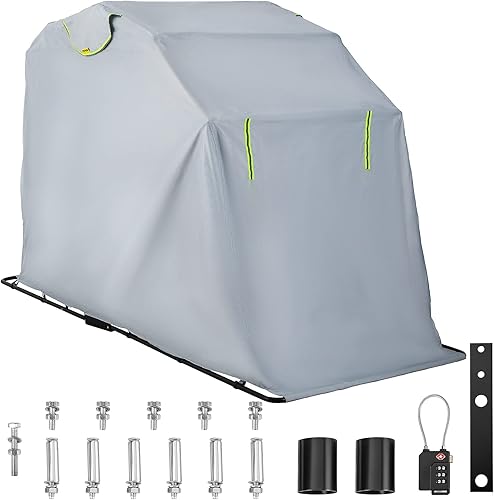 VEVOR Refugio de motocicleta, cubierta impermeable para motocicleta, cobertizo de refugio de motocicleta resistente, cobertizo de motocicleta Oxford