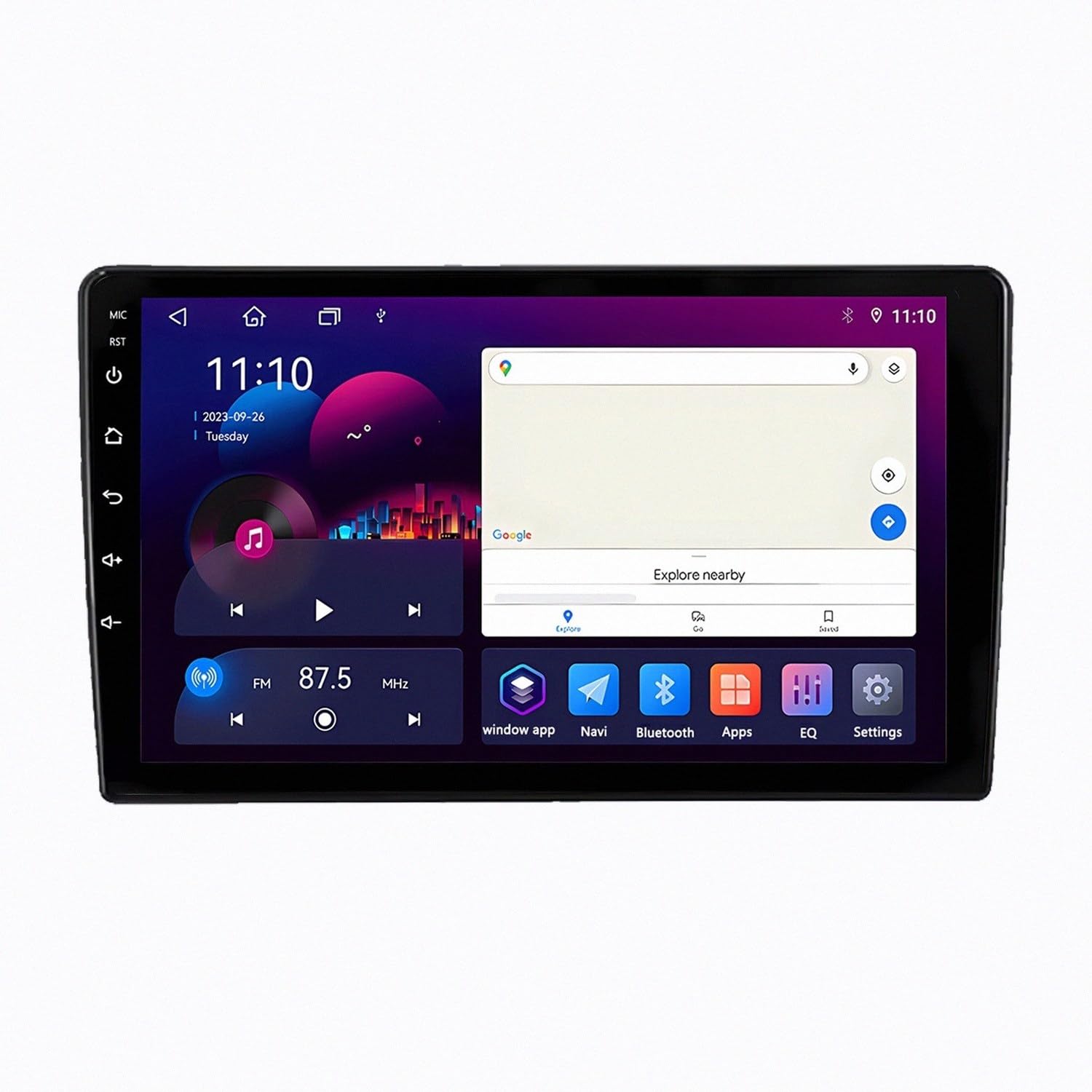 Pantalla de Coche con Carplay Inalámbrico Bluetooth Mirror Link 4 Nuclear 8