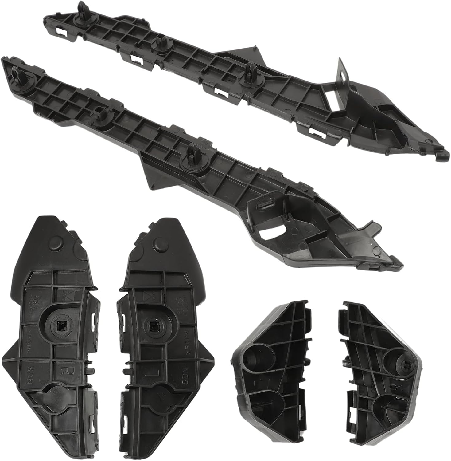 6PCS Rear Left and Right Bumper Cover Retainer Brackets Kit for Corolla 2009-2013 Replace 5215602100 5215502110 5256302060 525620208 Bumper Mount Support Set