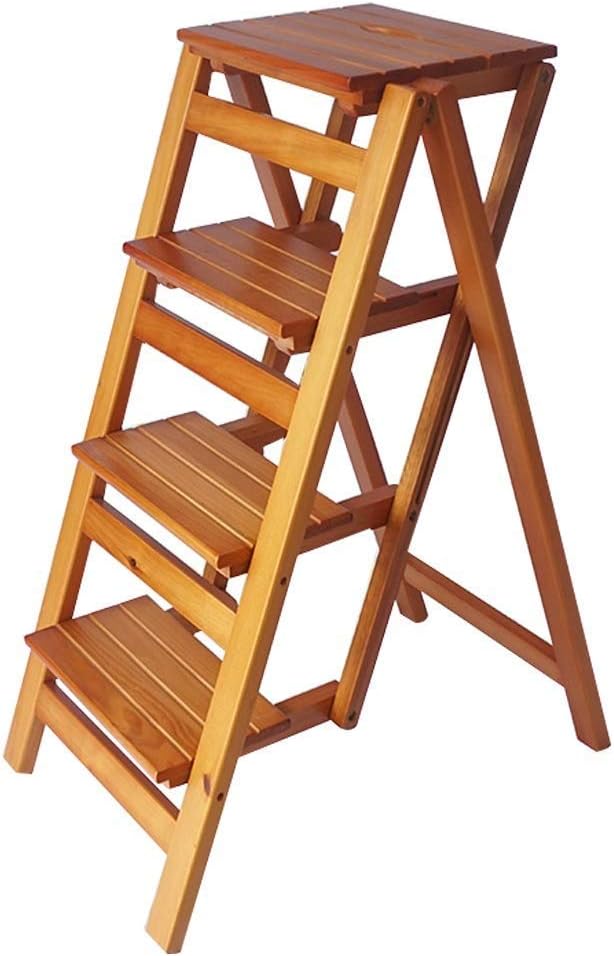 Folding Step Ladder Stools Multi-Functional 4-Steps Ladder Flower Stand Rack