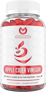 PUREFINITY Apple Cider Vinegar Gummies - Raw, Natural, Unfiltered ACV from The Mother - Gummy Alternative to Apple Cider Vinegar Capsules, Pills, Tablets - Detox, Cleanse & Immunity.