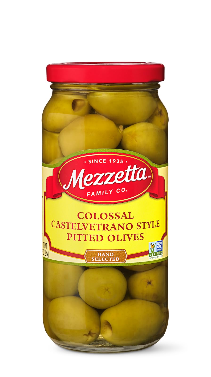 Mezzetta Colossal Castelvetrano Style Pitted Olives, 8oz