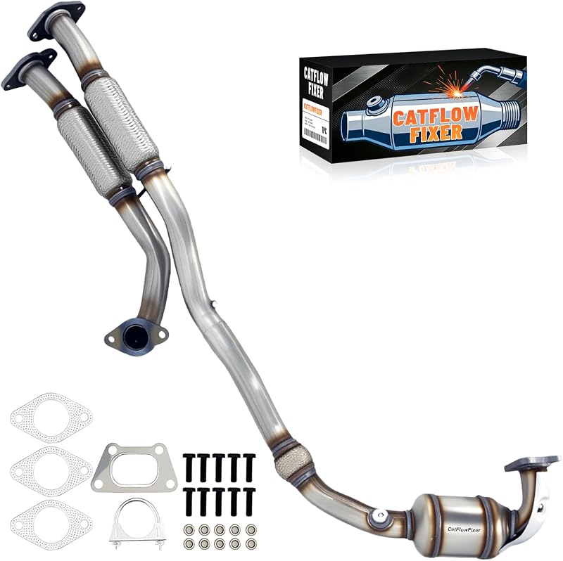 Catalisador do coletor de escape CatFlowFixer para Cadillac SRX 3.6L V6 2012 a 2016 com tubos flexíveis – Referência CA-SRX-12-16