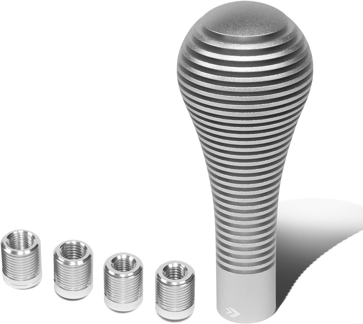 NRG Innovations NRG-SK-701SL Shift Knob with Thread Adapter Wrench Teardrop Style Lever Stick Shifter Handle Billet Aluminum for M10 X 1.25, M10 X 1.5, M12 X 1.25, M12 X 1.5 Thread Pattern Shifter