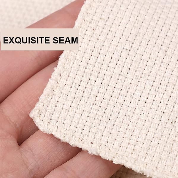 Punch Needle Fabric -6 Pcs Linen Embroidery Cloth for DIY Needlework - 3