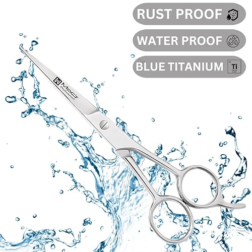 Miniatura 5 de Macs - Tijeras de pelo de 6.5 pulgadas, tijeras japonesas de corte de pelo de acero inoxidable, tijeras de peluquería con borde de afeitar, tijeras