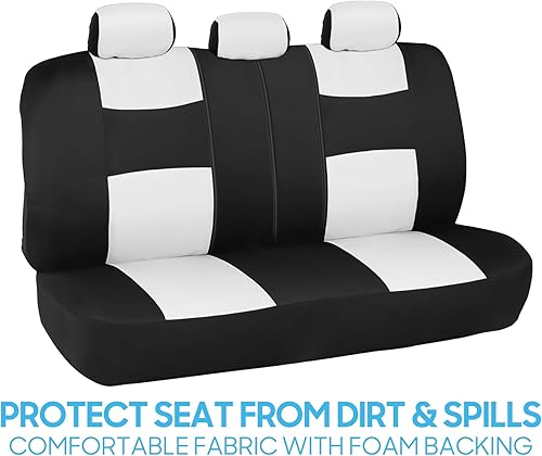 Miniatura 171 de BDK PolyPro - Juego completo de fundas de asiento de automóvil en color menta sobre negro, fundas de asiento delantero y trasero, accesorios