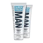 Super Fresh Ball Deodorant Powder Lotion Comfort Cream for Man Parts Groin Butt and Body Hygiene Controls Odor Stops Chafing and Itch Absorbs Sweat Aluminum Free Formula in 4 oz Twin Pack