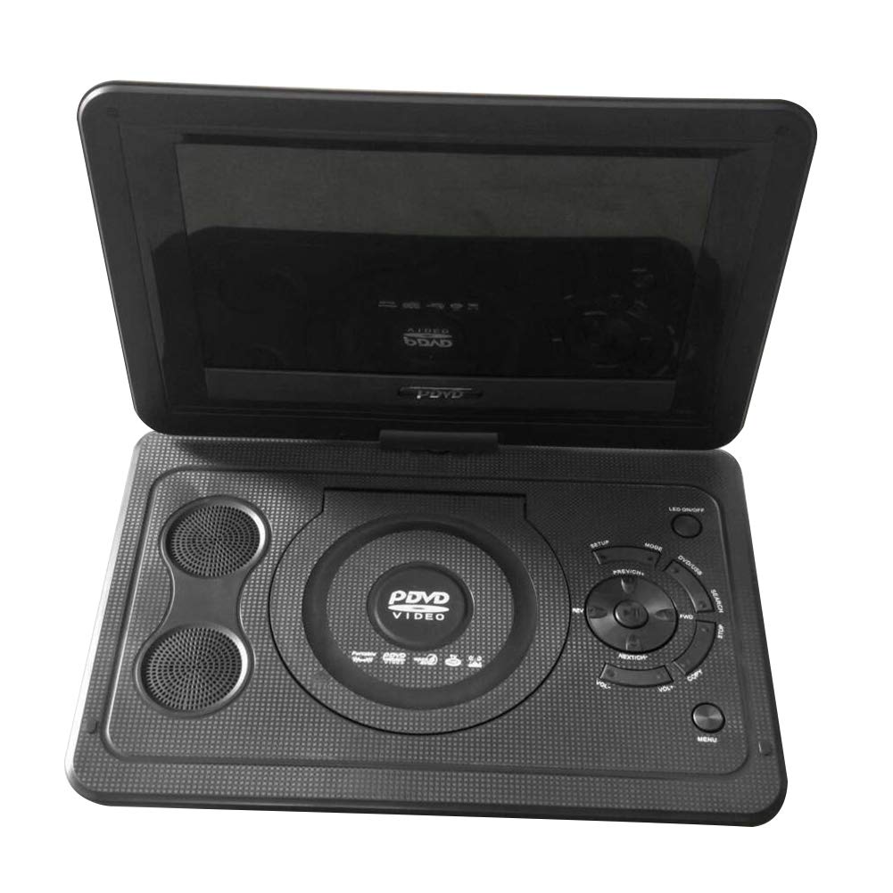 Lettore DVD portatile da 13,9" per i viaggi in auto per bambini, schermo girevole da 10,1", batteria ricaricabile, caricatore da auto, presa per cuffie per CD/DVD