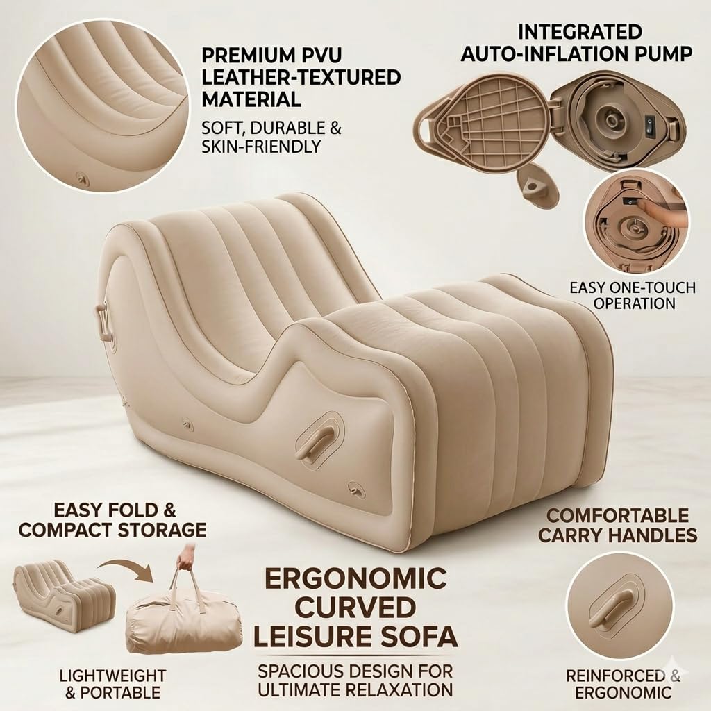 Canapé sexuel gonflable avec pompe à air automatique - Meubles érotiques BDSM pour couples - Coussin de positionnement et coussin de rampe pour adultes - Meubles érotiques SM pour femmes et hommes